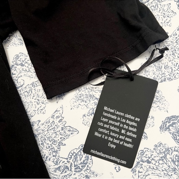 NWT Revolve x Michael Lauren Deep V-Neck Jersey Maxi Dress in BLACK - Picture 4 of 9